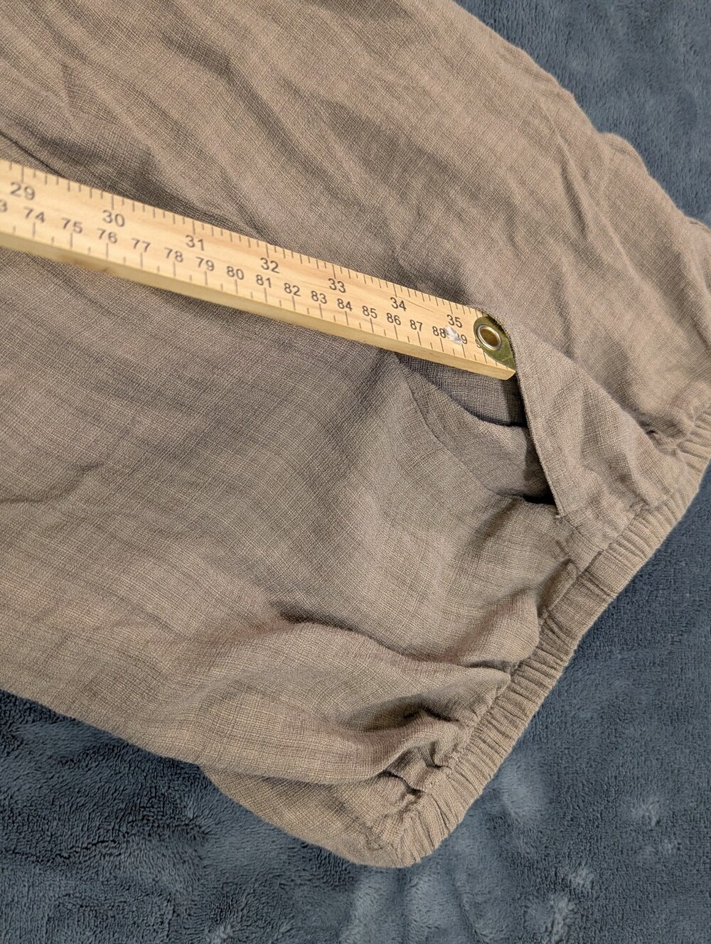 Eileen Fisher Puckered Organic Linen Wide Leg Pant Culottes Sz Medium Minimalist - Picture 4 of 9
